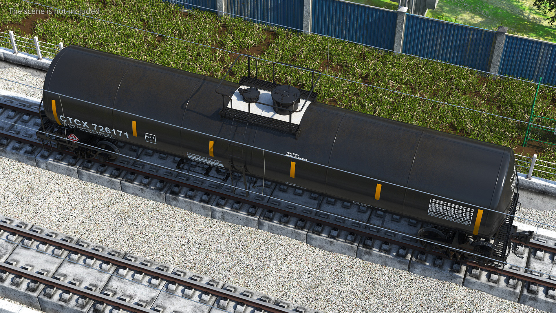3D model Rail Tank Car 2