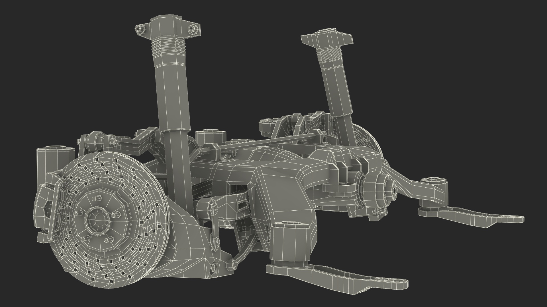 Car Front Suspension Assembly 3D model
