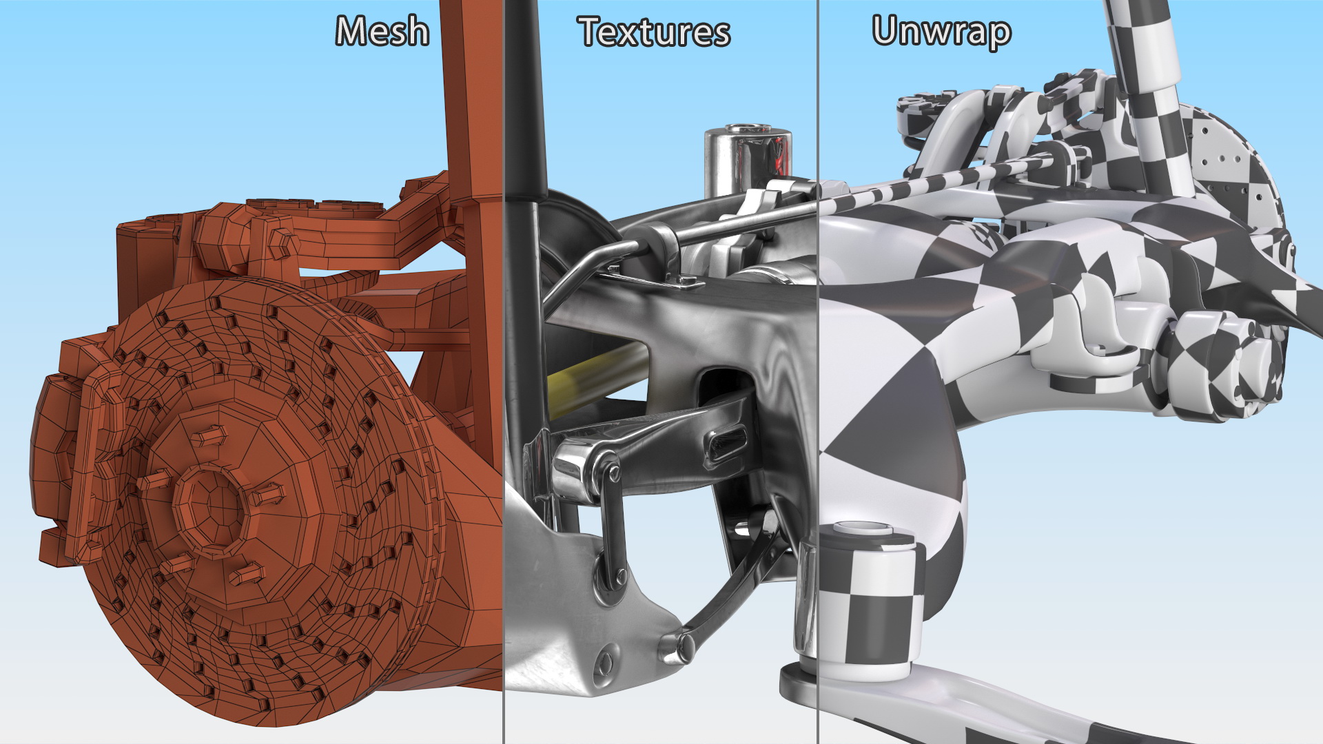 Car Front Suspension Assembly 3D model