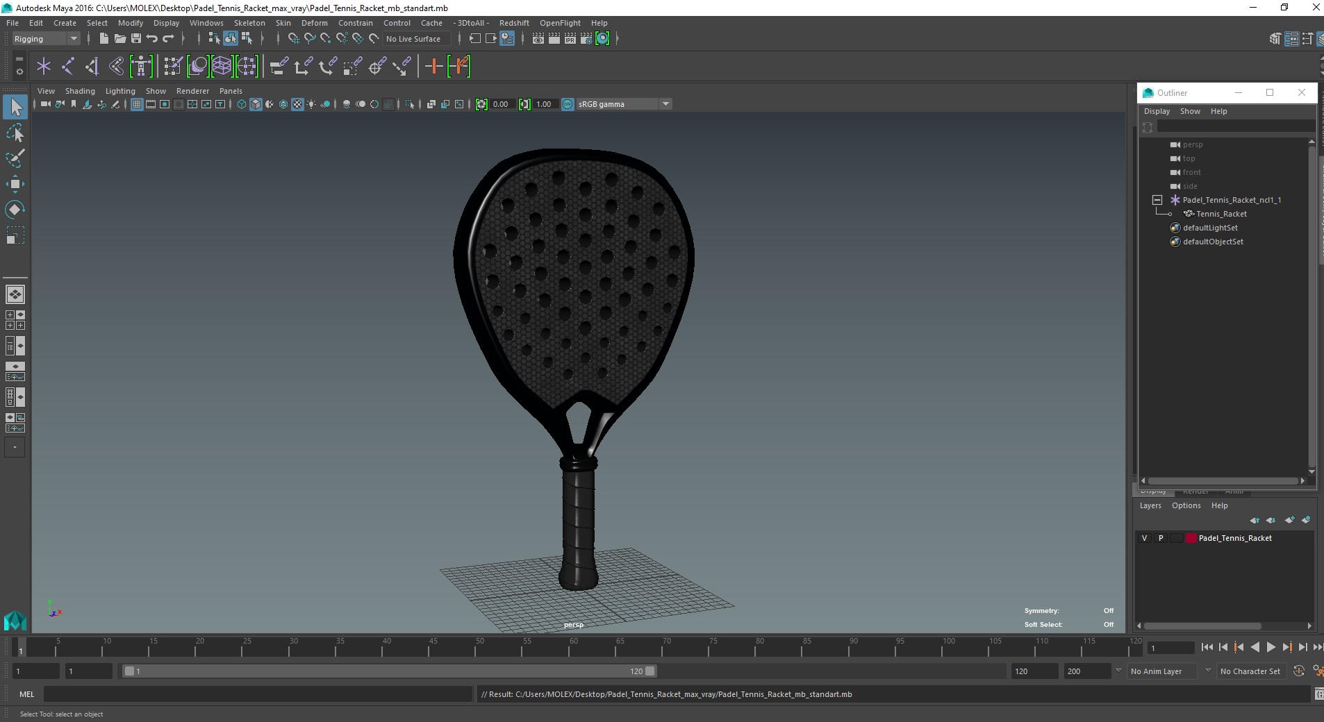 Padel Tennis Racket 3D model