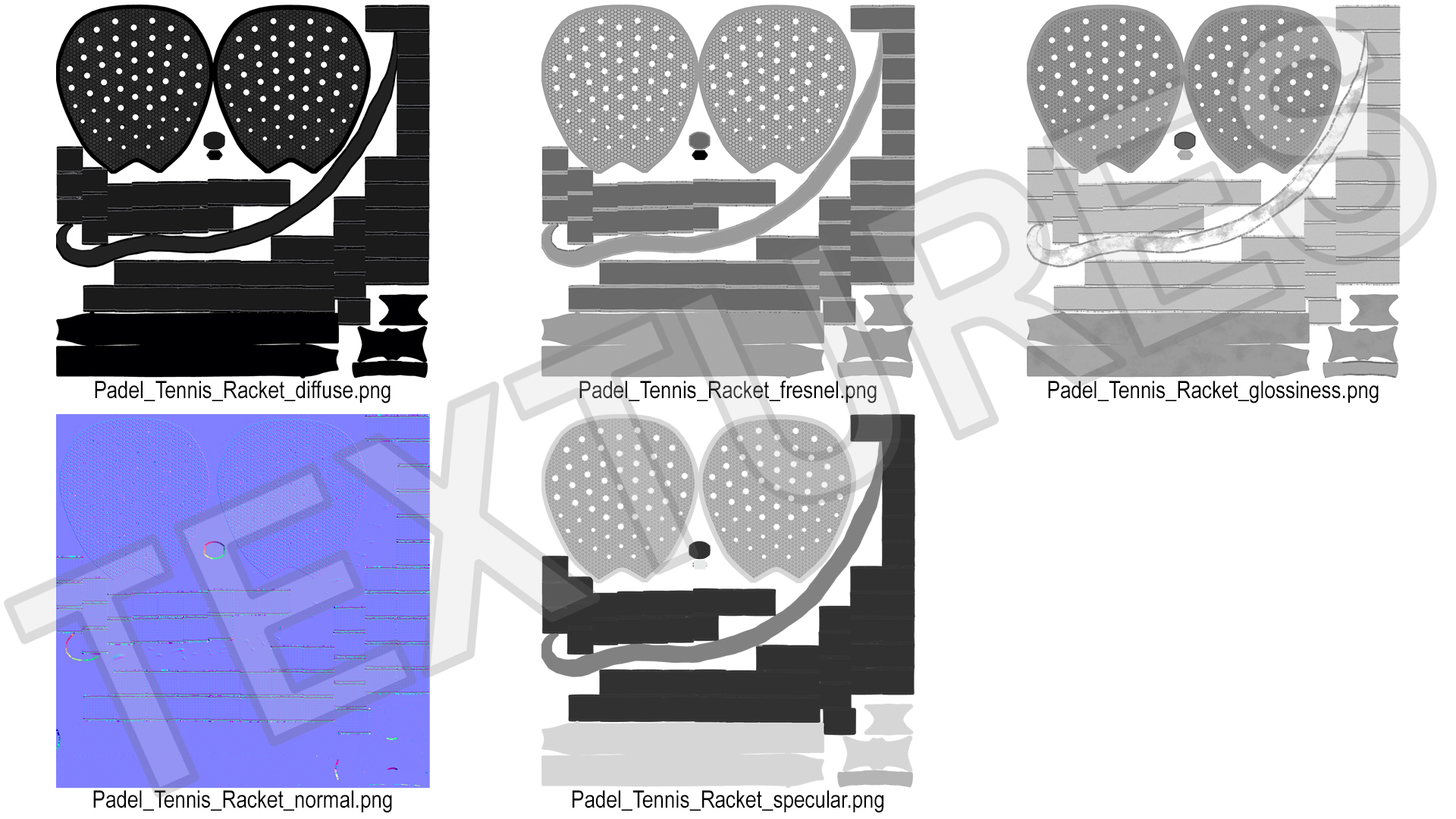 Padel Tennis Racket 3D model