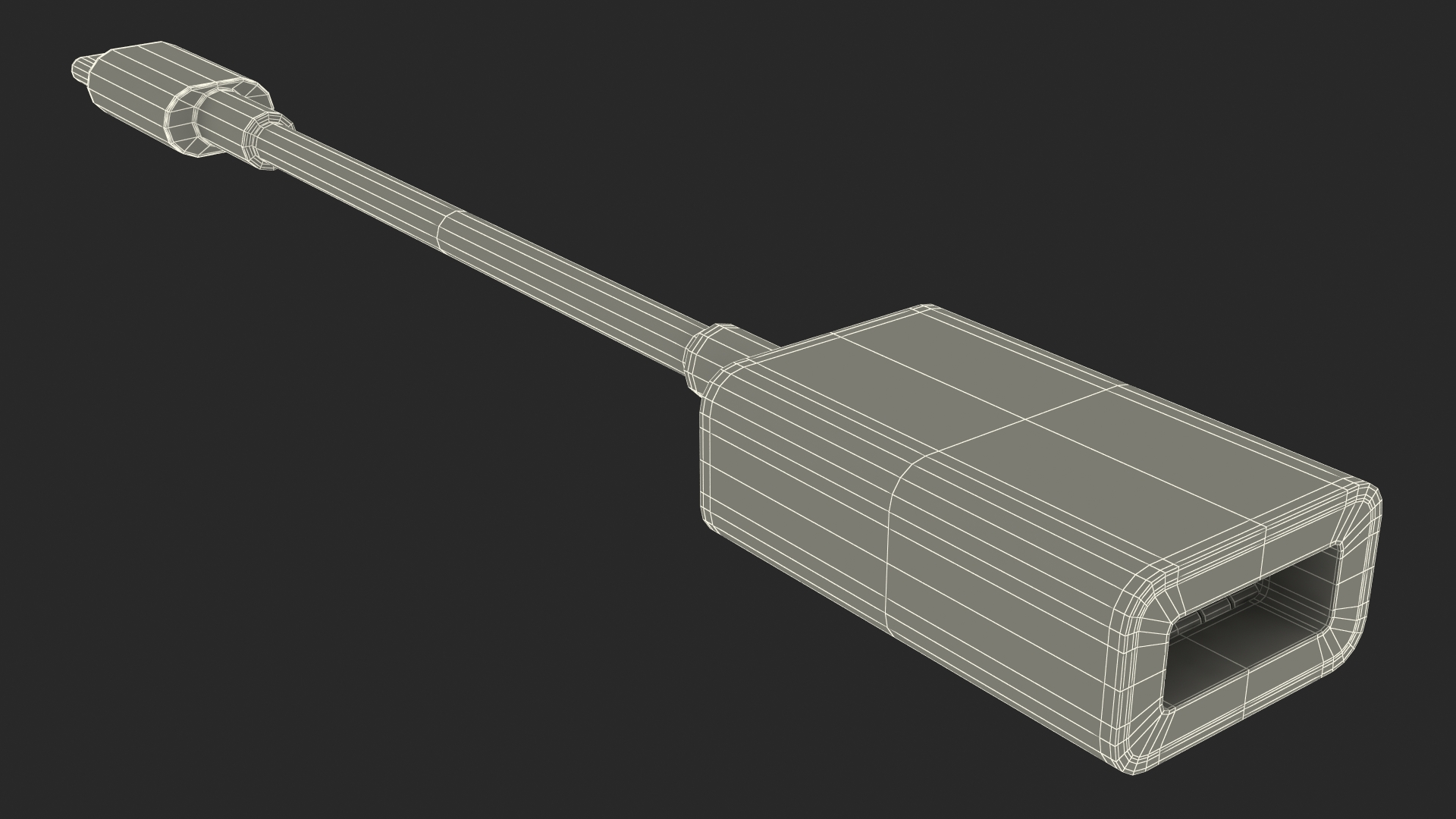 USB Type C to USB Type A Adapter 3D