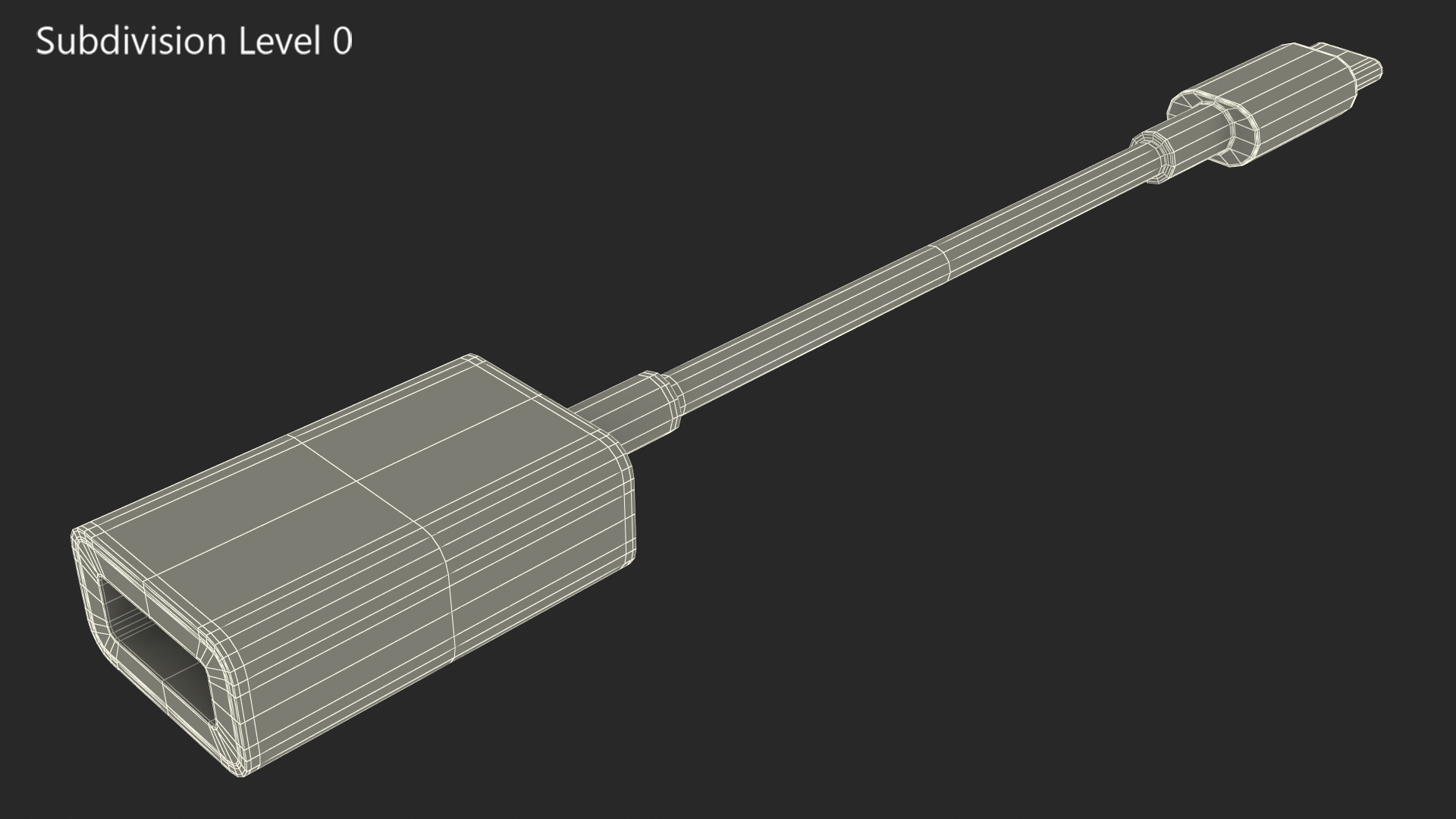 USB Type C to USB Type A Adapter 3D