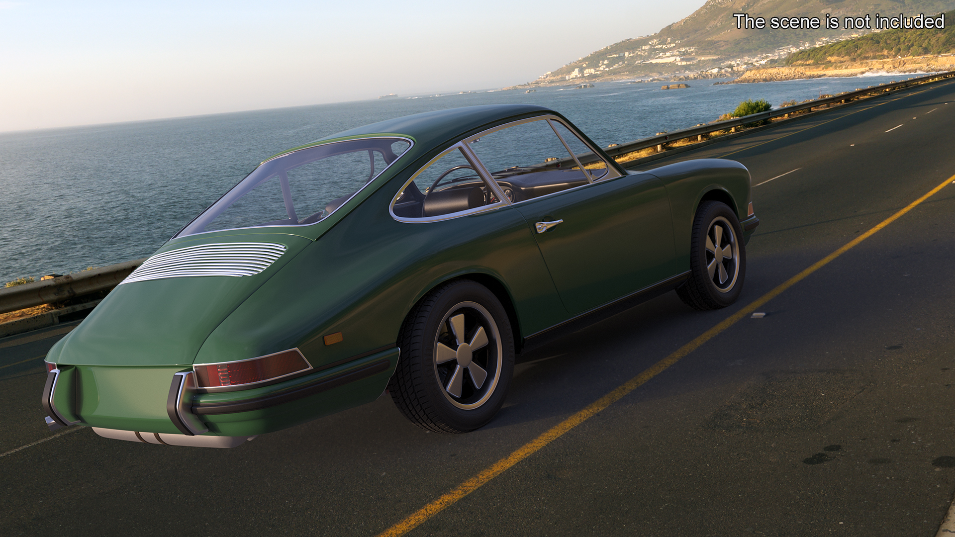 Retro Coupe Sport Car Rigged for Maya 3D