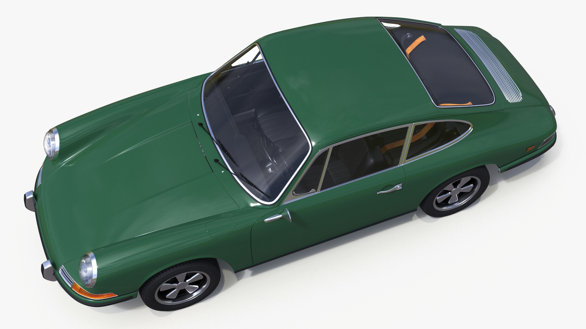 Retro Coupe Sport Car Rigged for Maya 3D
