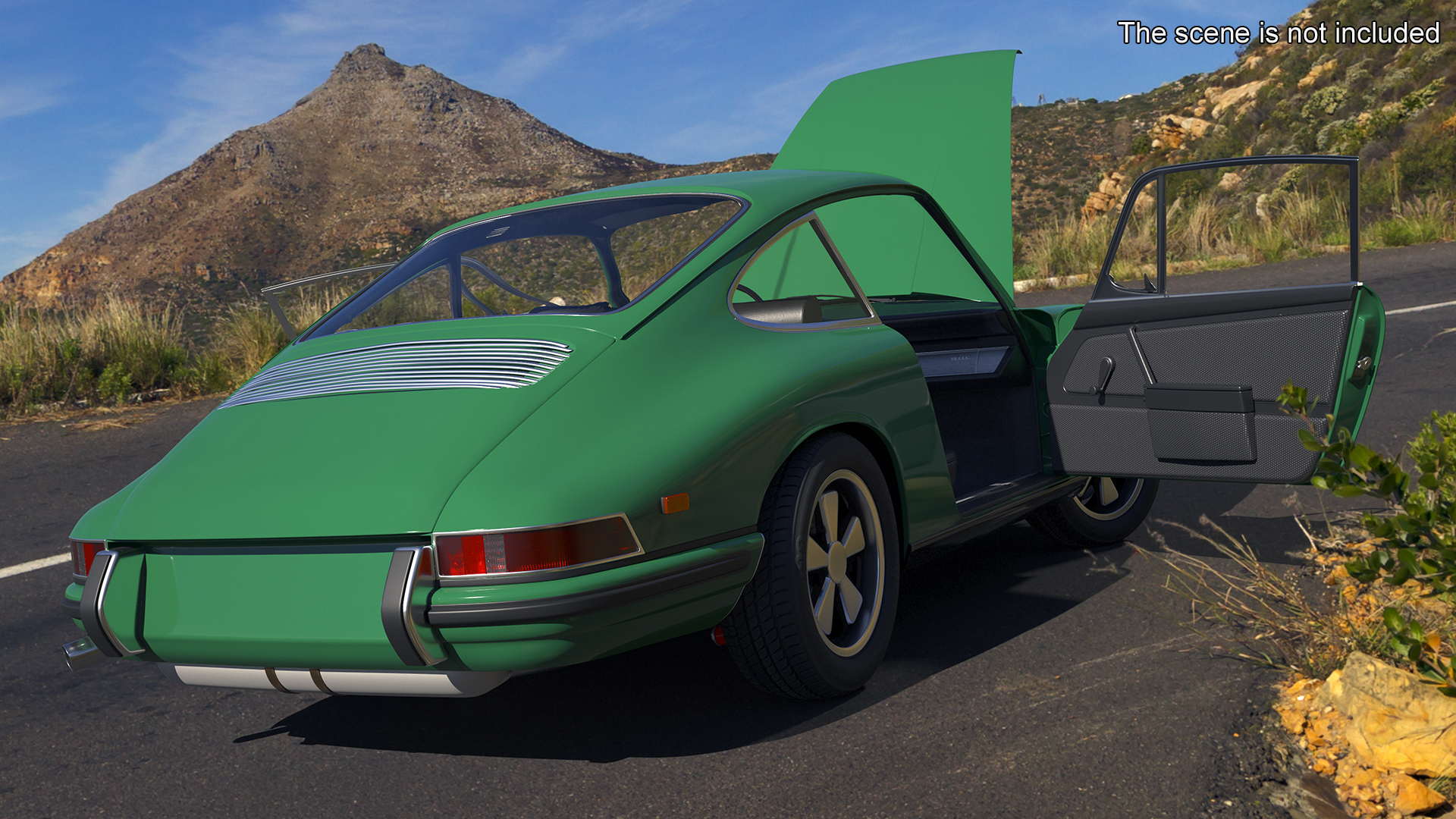 Retro Coupe Sport Car Rigged for Maya 3D