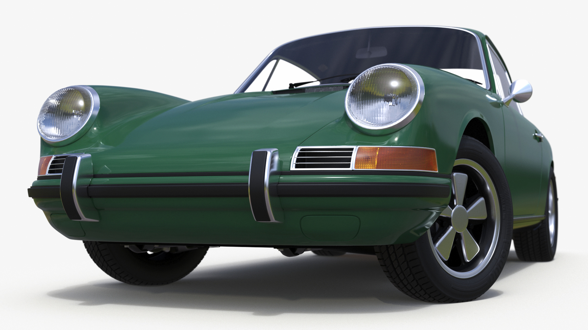 Retro Coupe Sport Car Rigged for Maya 3D
