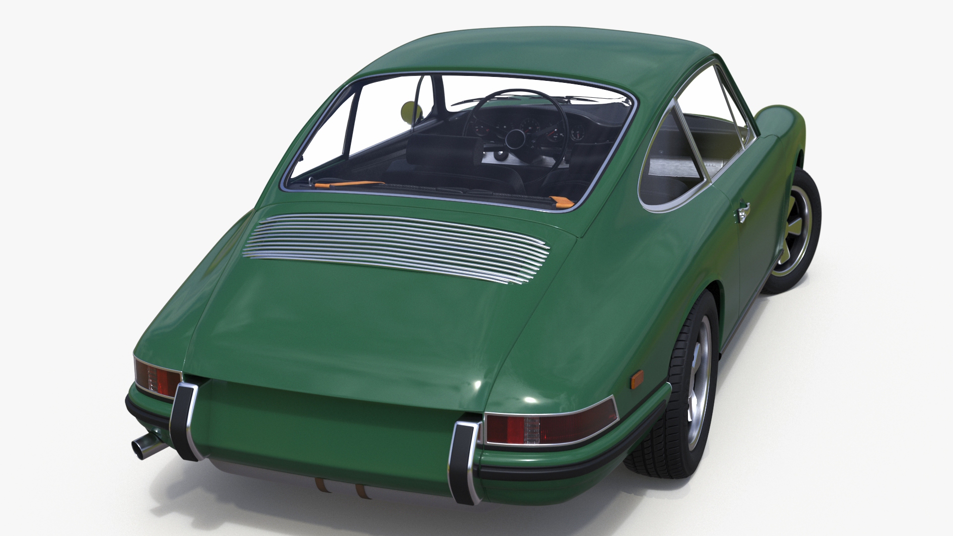 Retro Coupe Sport Car Rigged for Maya 3D