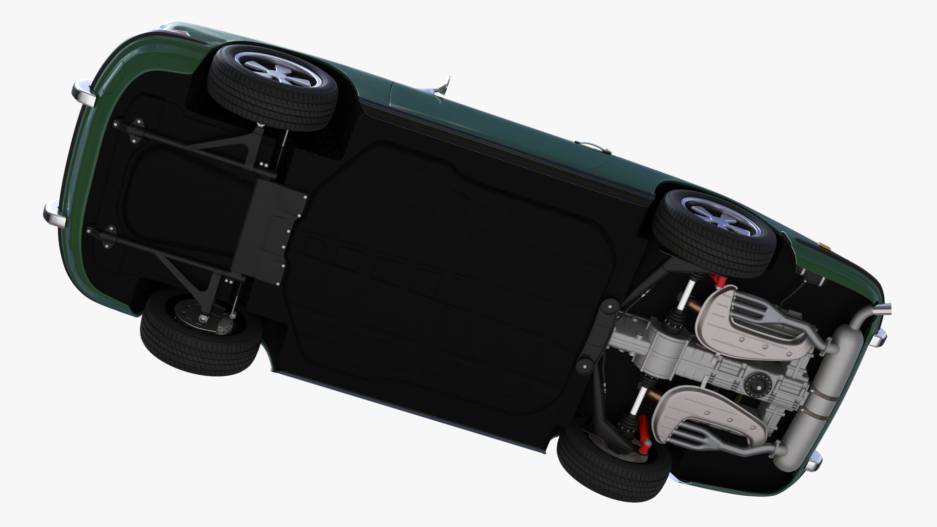 Retro Coupe Sport Car Rigged for Maya 3D
