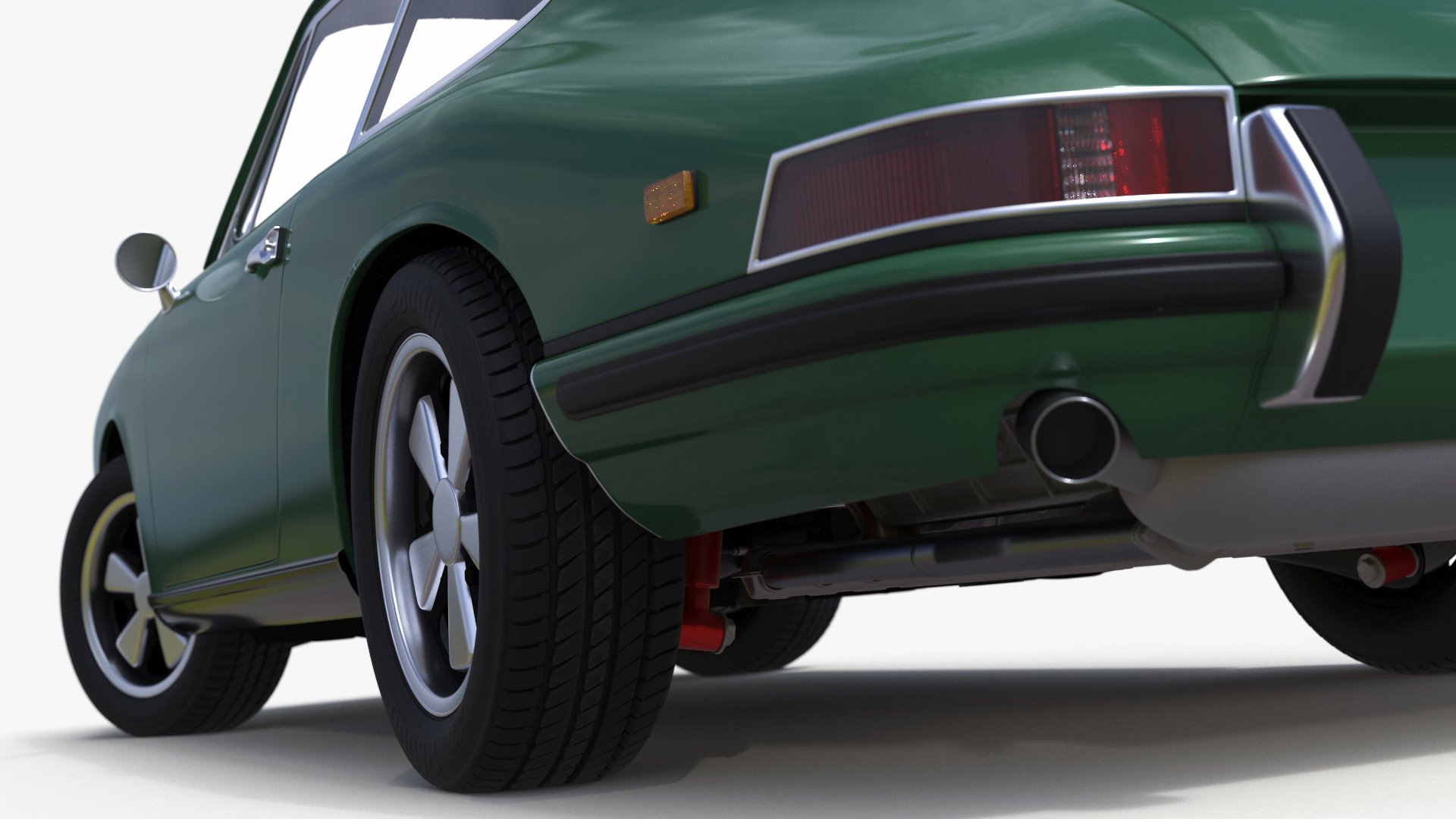 Retro Coupe Sport Car Rigged for Maya 3D