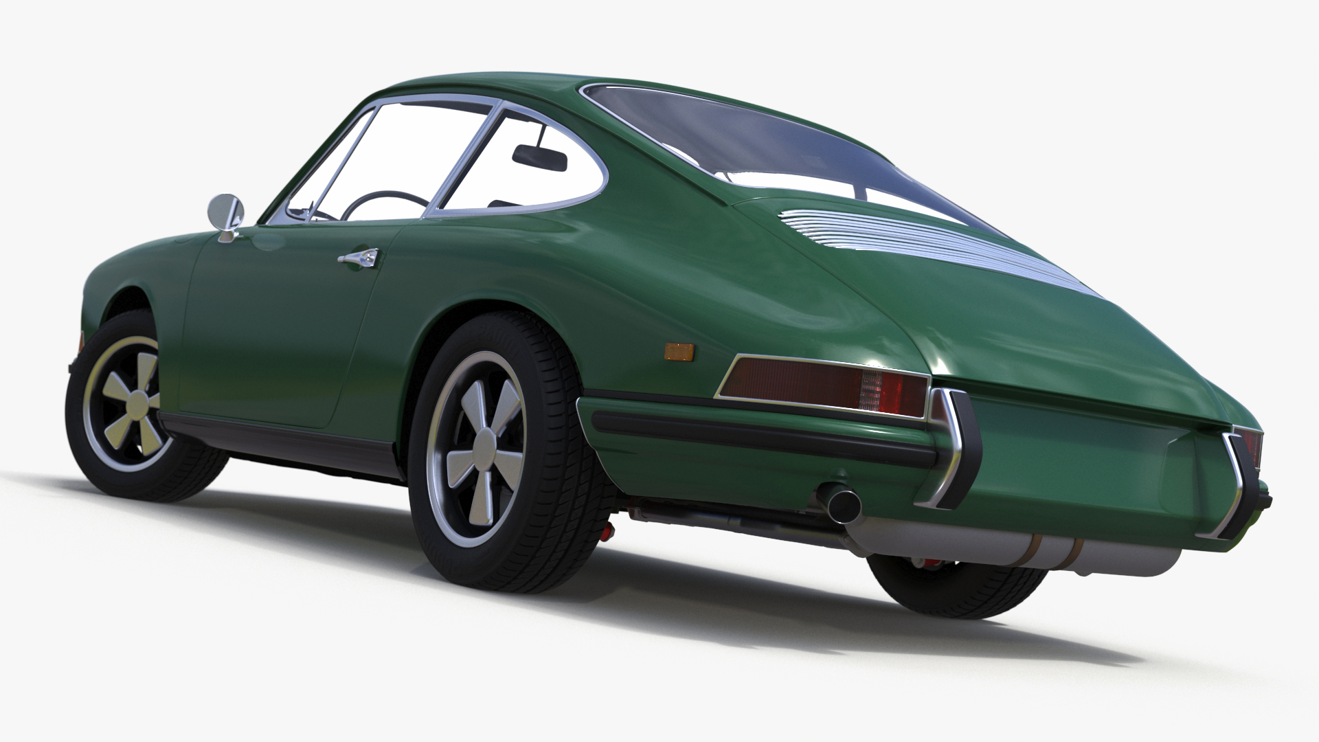 Retro Coupe Sport Car Rigged for Maya 3D