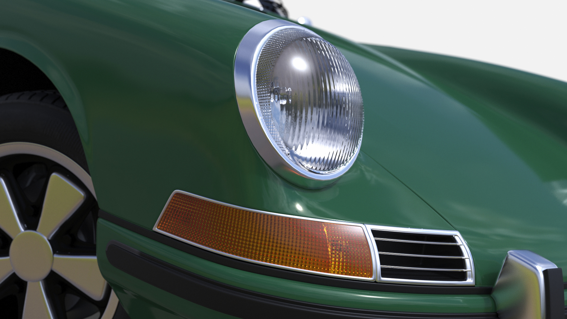 Retro Coupe Sport Car Rigged for Maya 3D