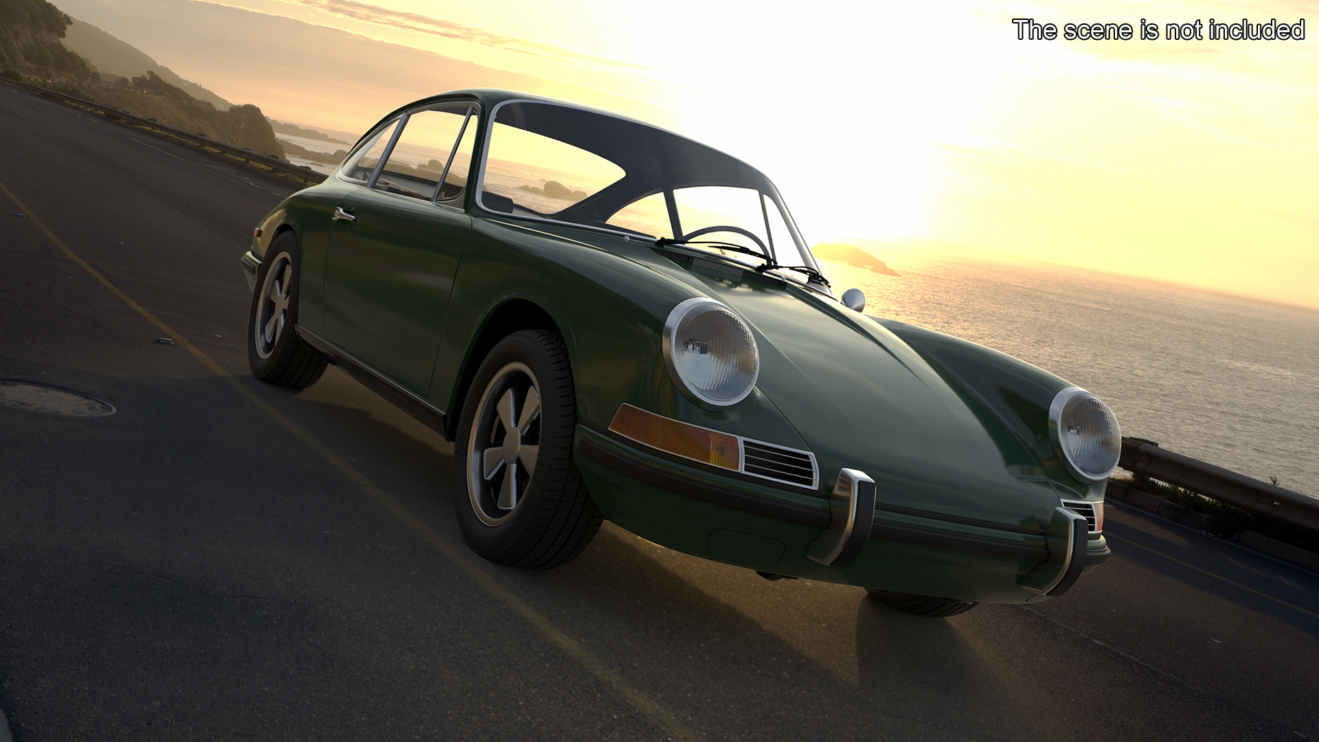 Retro Coupe Sport Car Rigged for Maya 3D