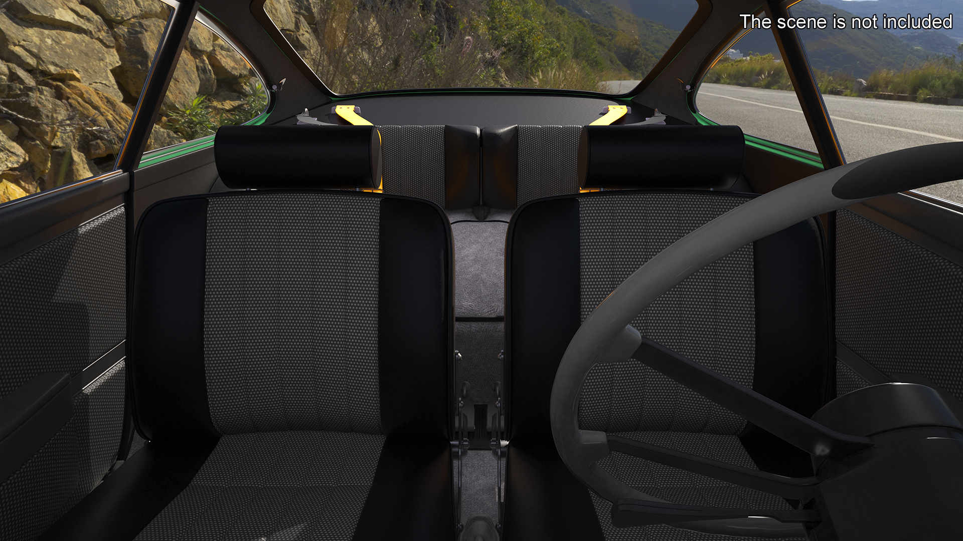 Retro Coupe Sport Car Rigged for Maya 3D