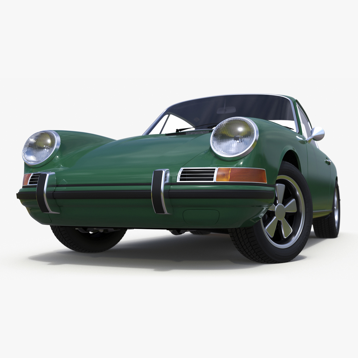 Retro Coupe Sport Car Rigged for Maya 3D