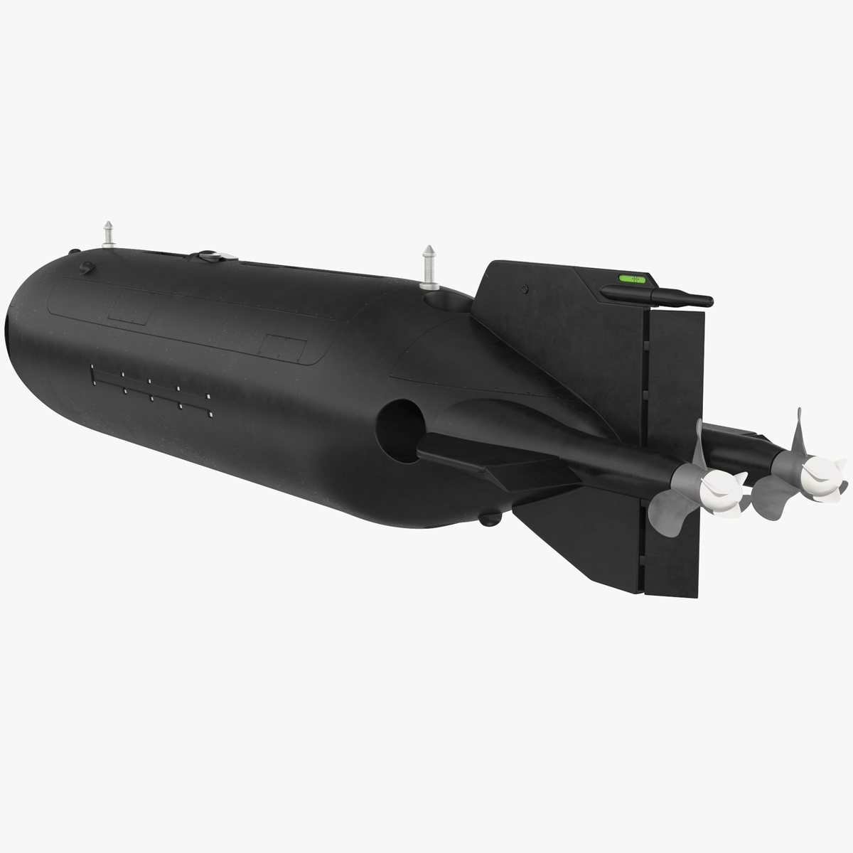 3D Submarine Drone Rigged for Cinema 4D