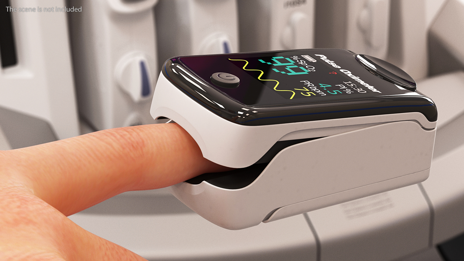 Professional Fingertip Pulse Oximeter 3D