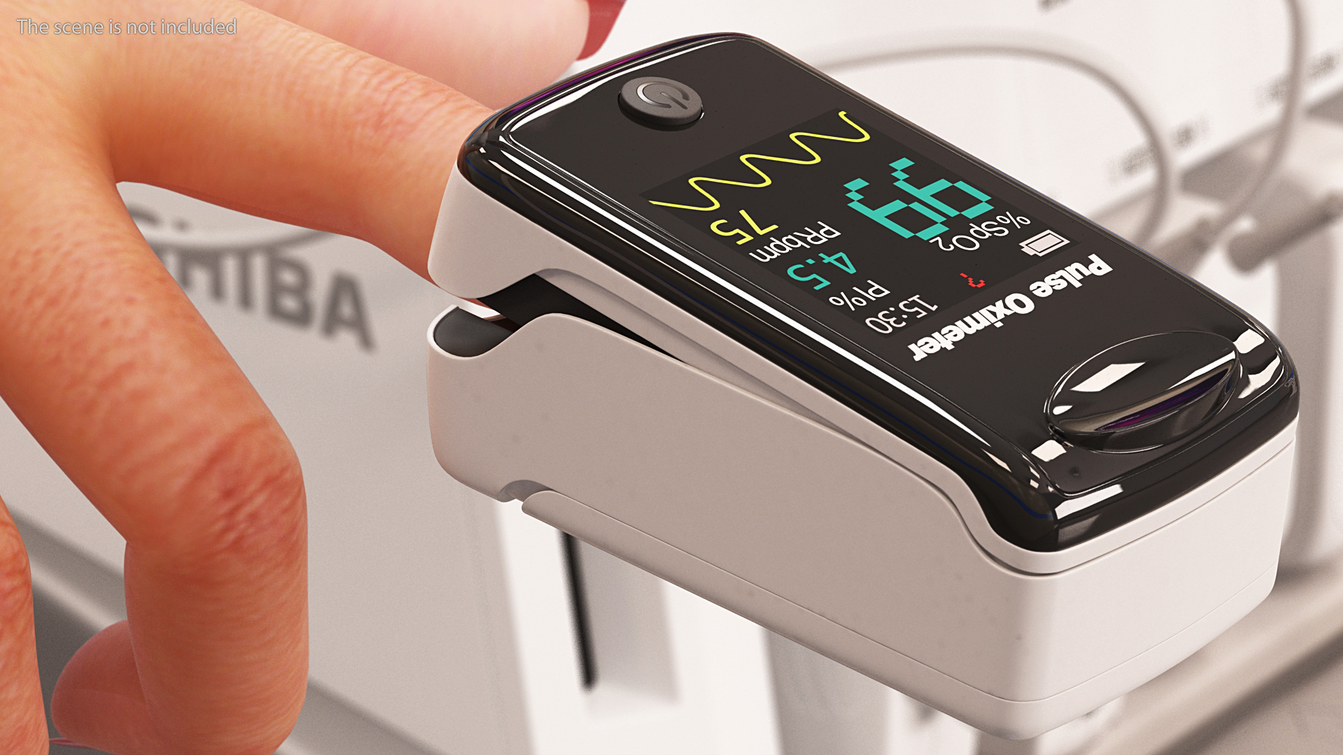 Professional Fingertip Pulse Oximeter 3D