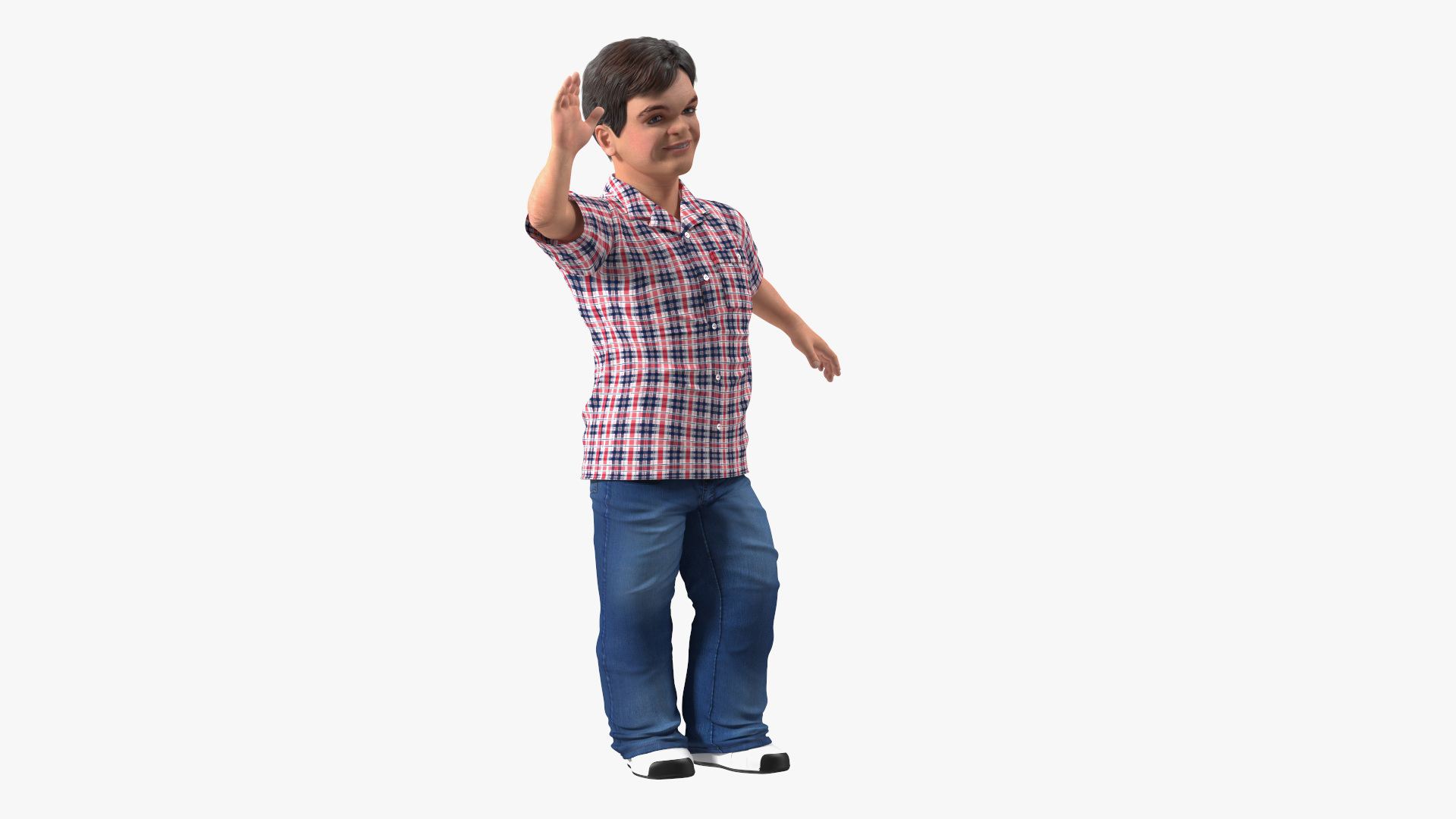 3D model Character Dwarf Man Everyday Style Rigged for Maya