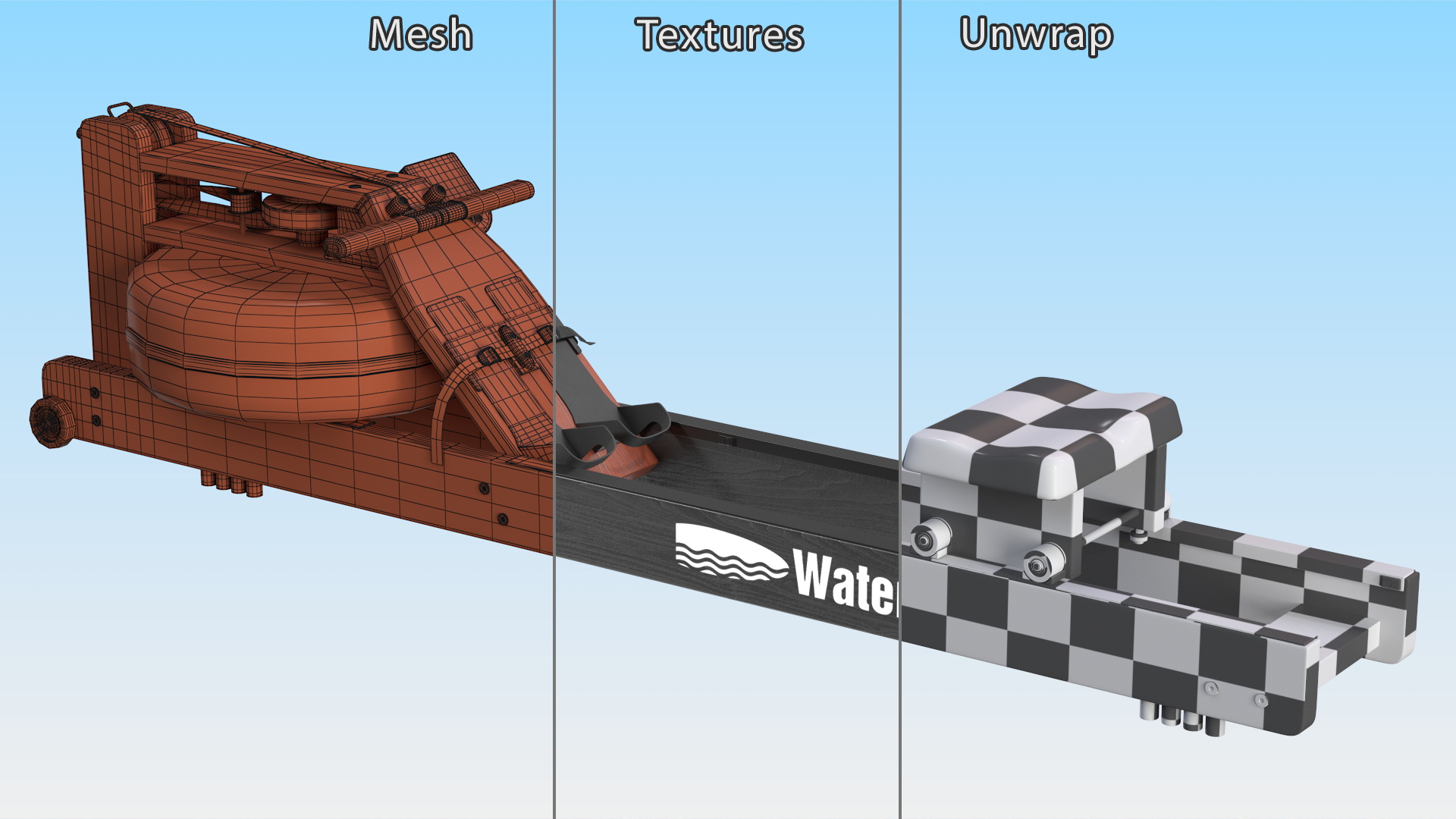 3D Water Rowing Machine for Home Use model
