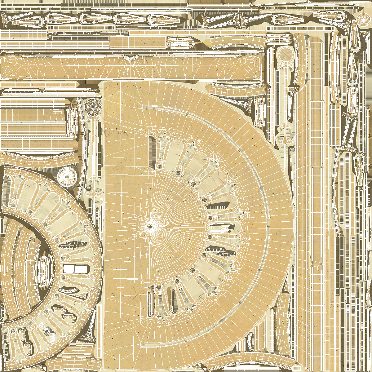 3D model Elevator Floor Indicator Brass