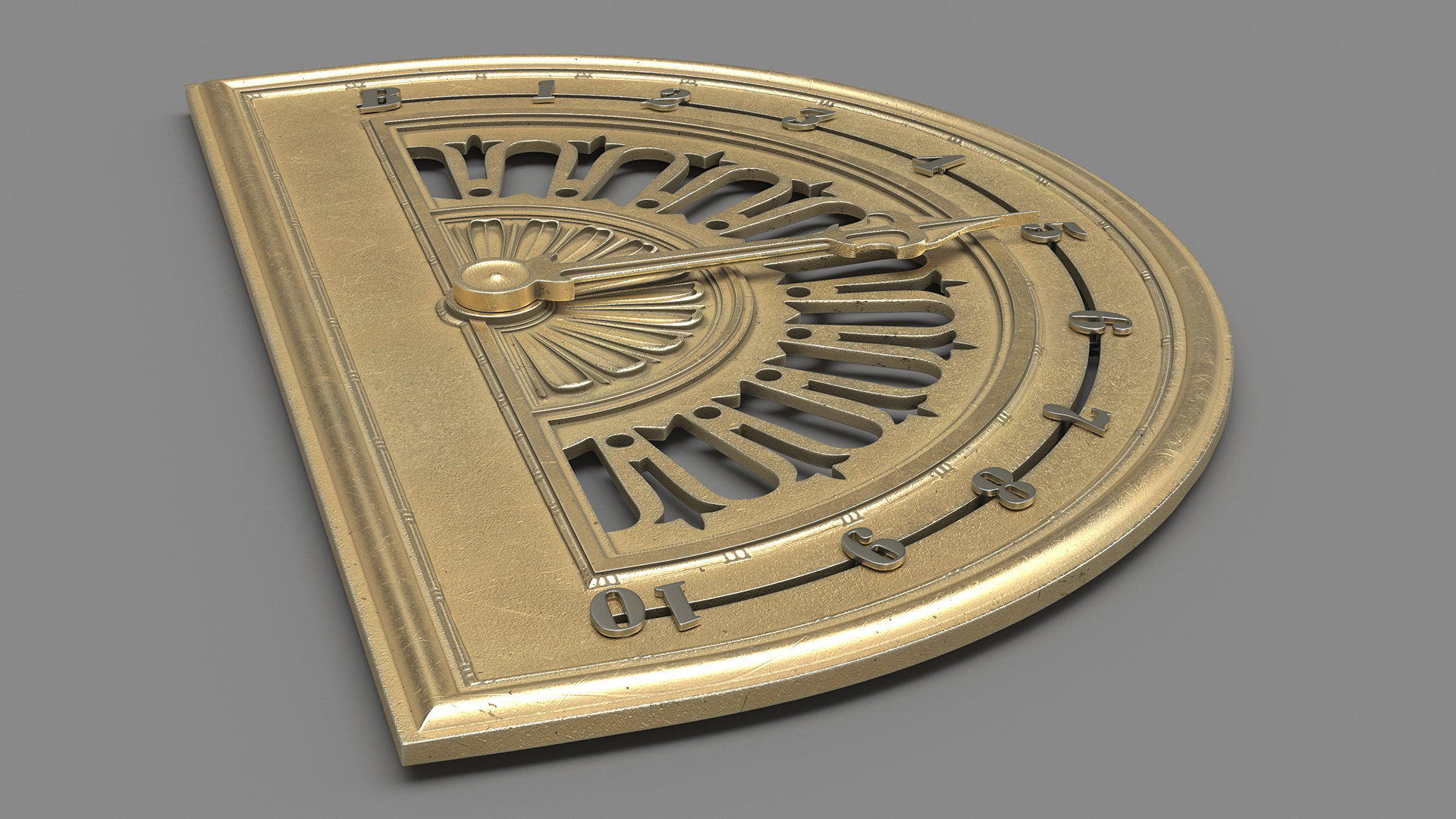 3D model Elevator Floor Indicator Brass