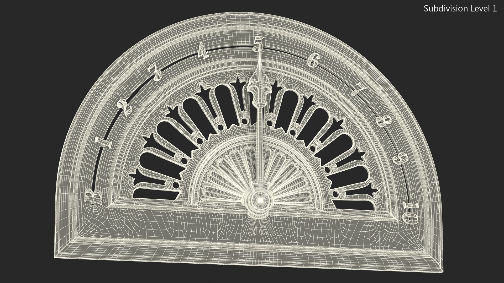 3D model Elevator Floor Indicator Brass