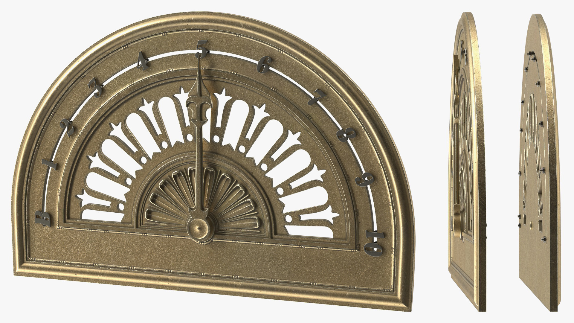 3D model Elevator Floor Indicator Brass