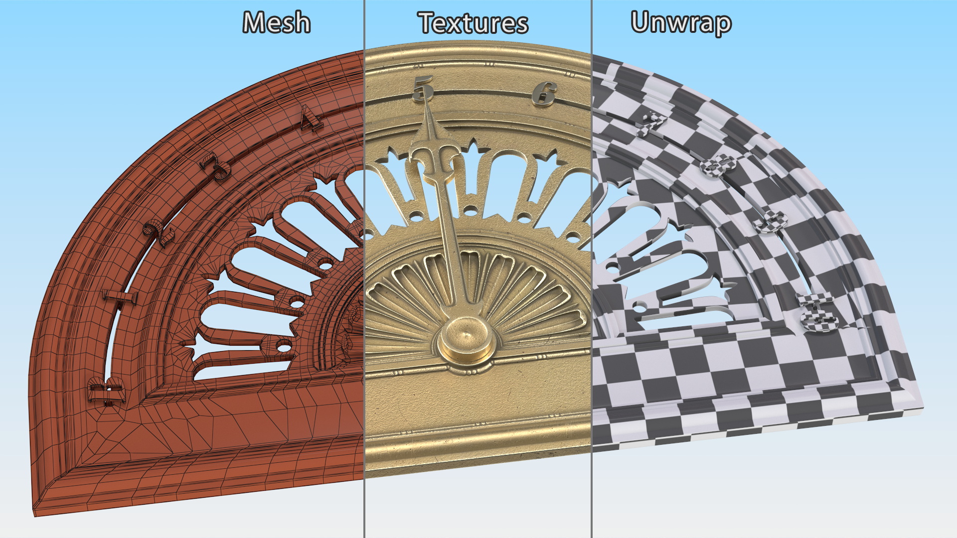 3D model Elevator Floor Indicator Brass