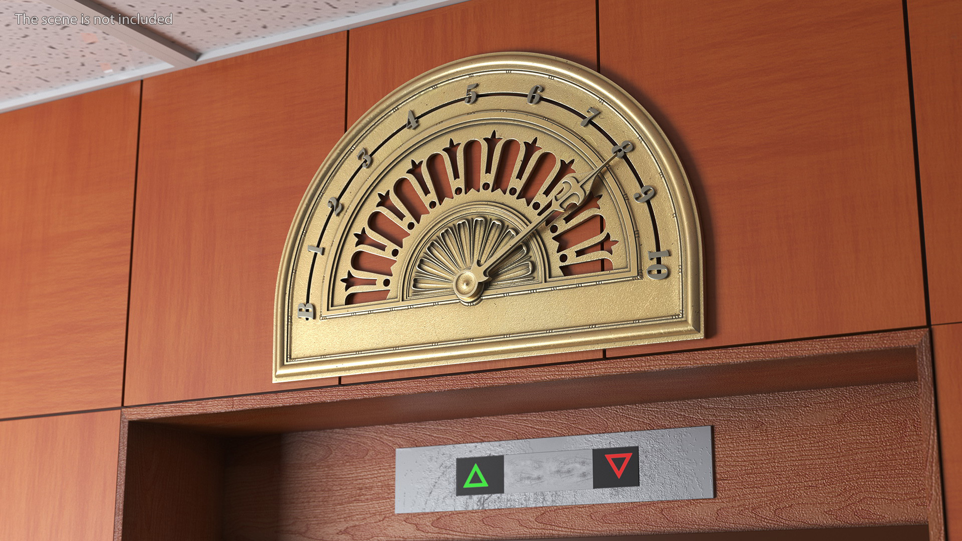 3D model Elevator Floor Indicator Brass