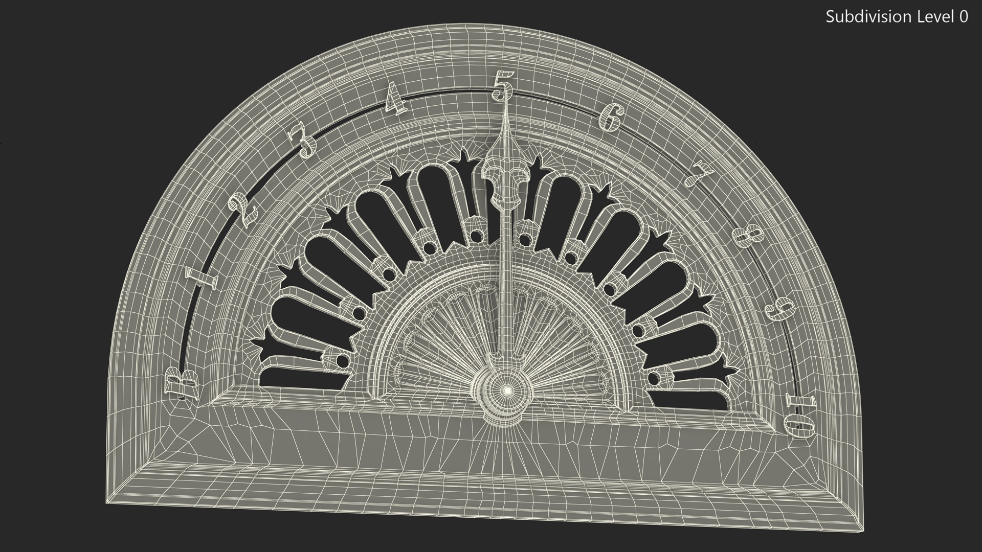 3D model Elevator Floor Indicator Brass