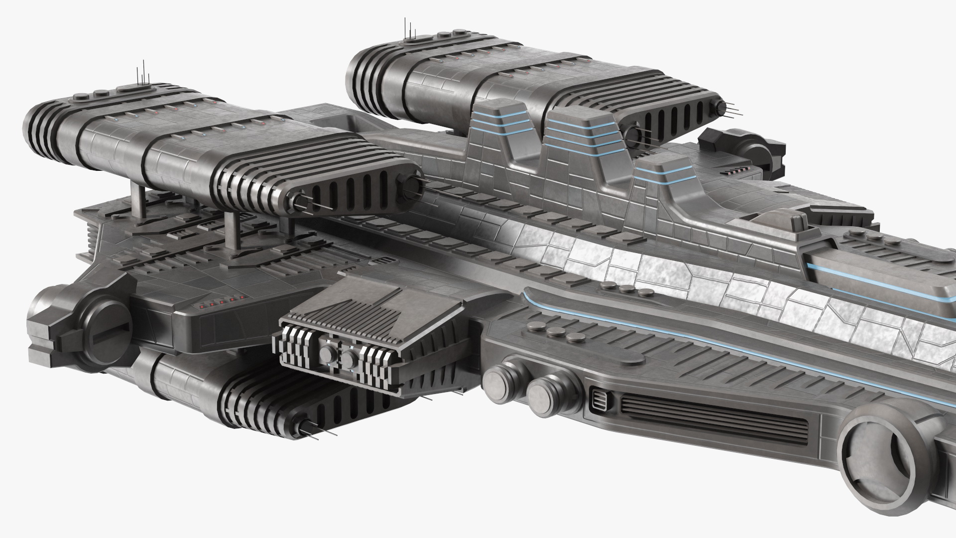 Sci fi Interplanetary Spacecraft Dark 3D