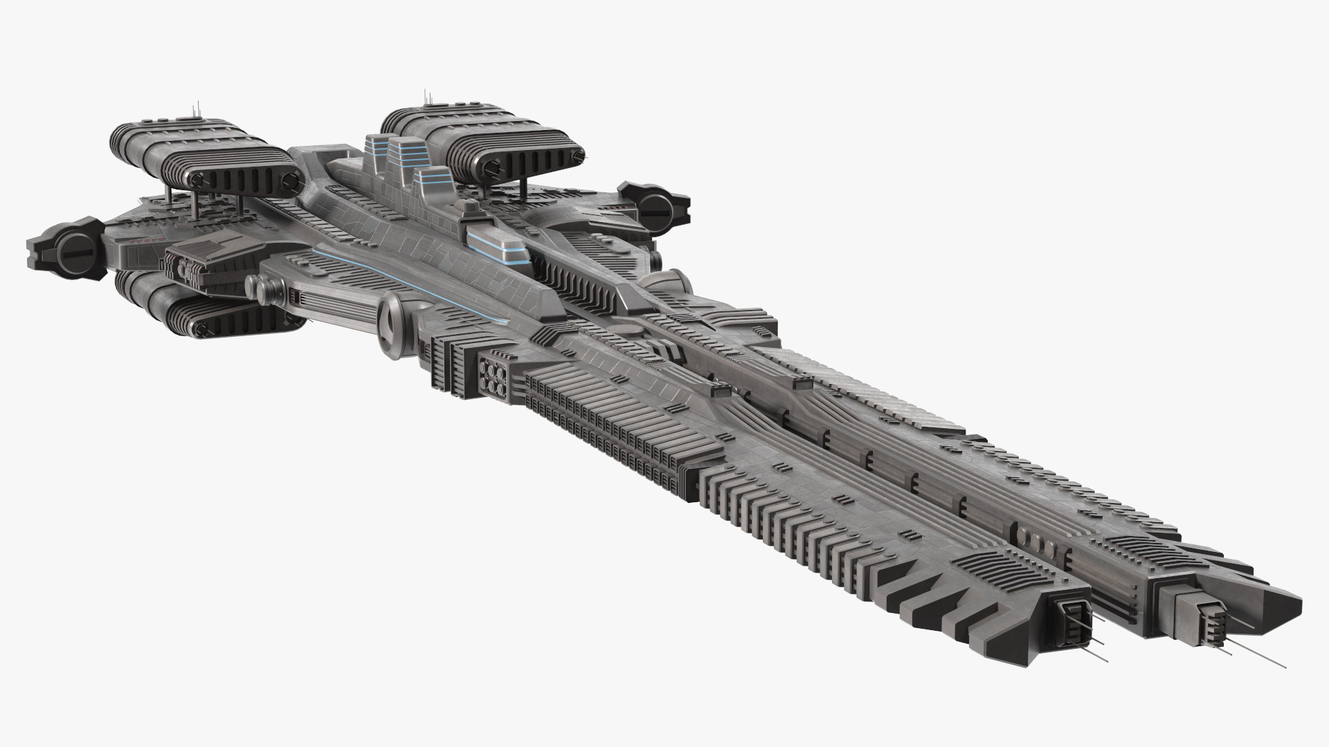 Sci fi Interplanetary Spacecraft Dark 3D
