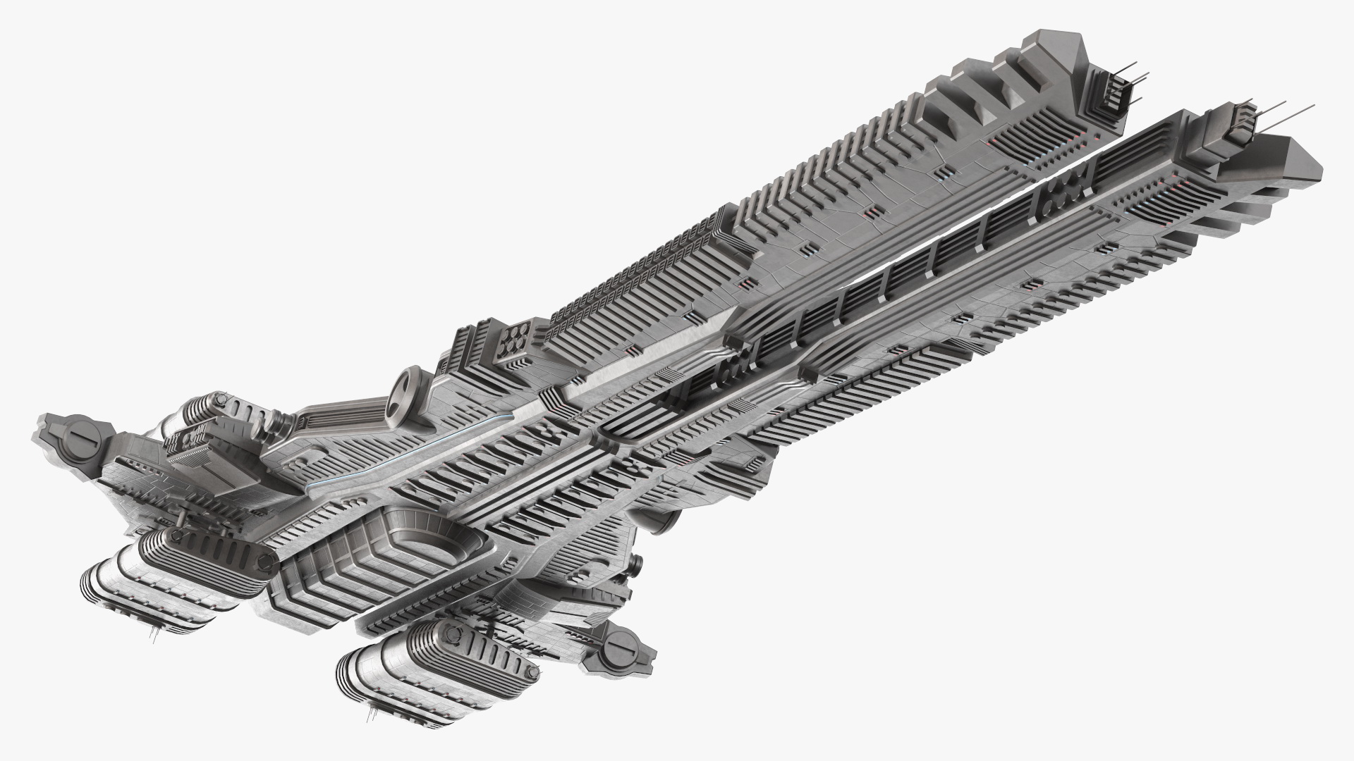 Sci fi Interplanetary Spacecraft Dark 3D