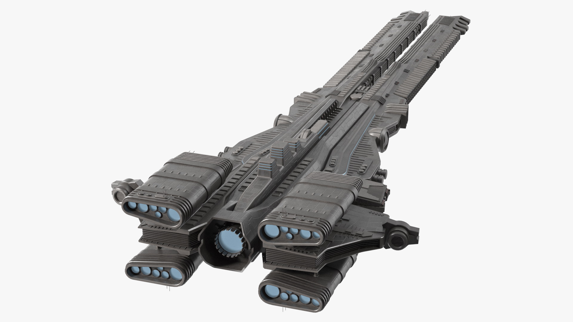 Sci fi Interplanetary Spacecraft Dark 3D