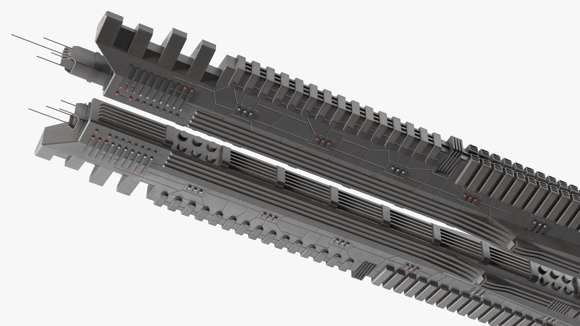 Sci fi Interplanetary Spacecraft Dark 3D