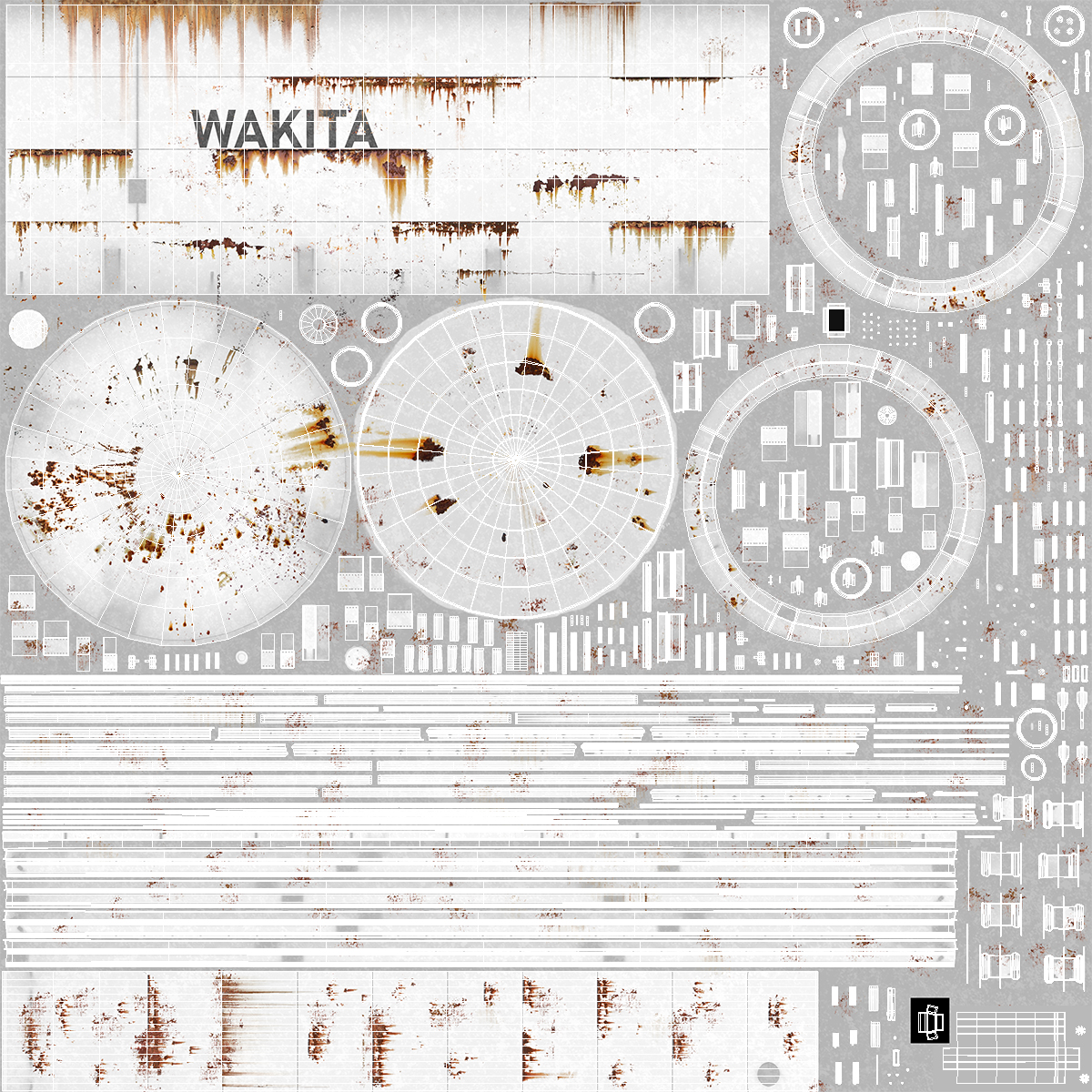 3D Weathered Water Tower