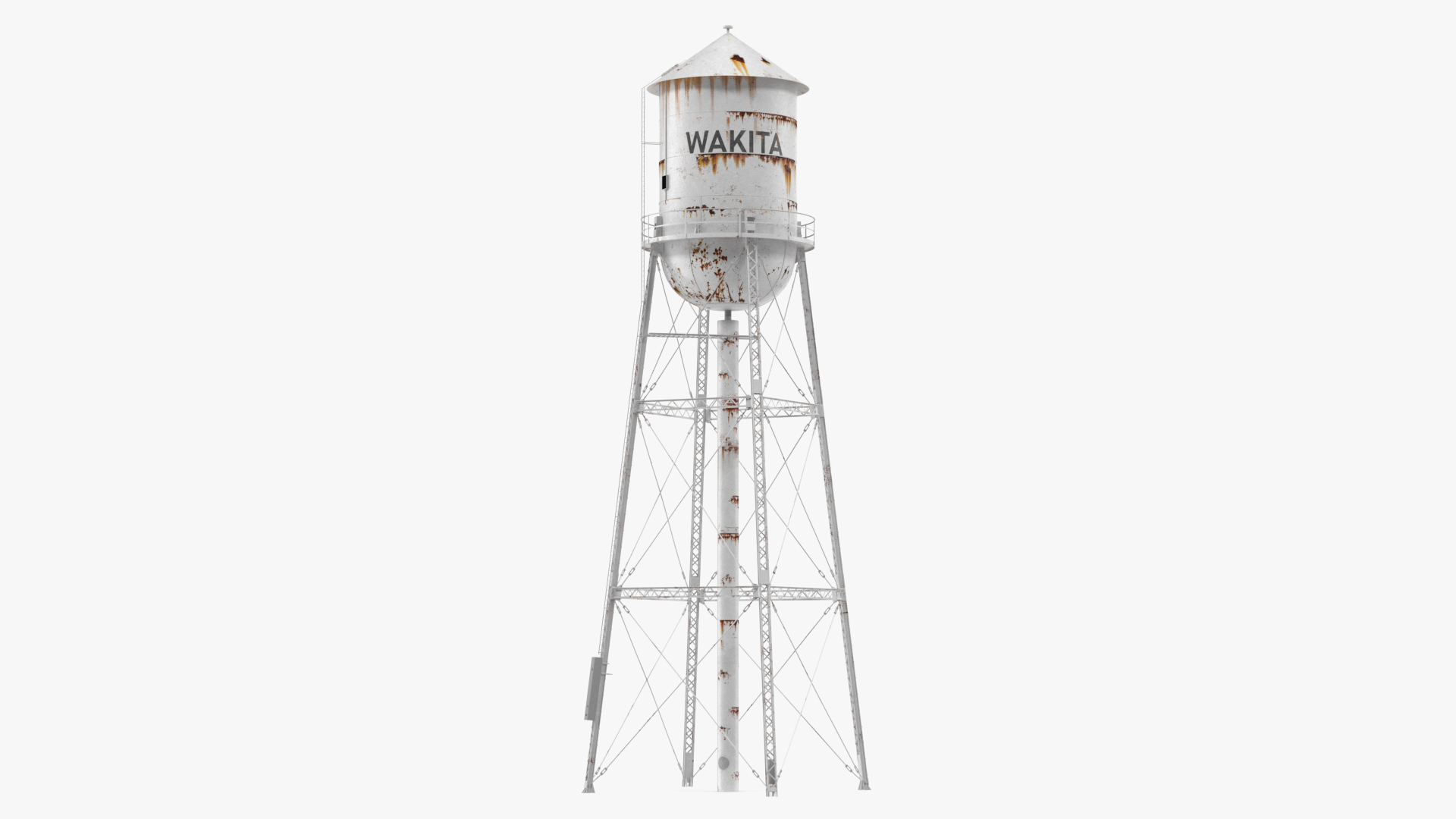 3D Weathered Water Tower