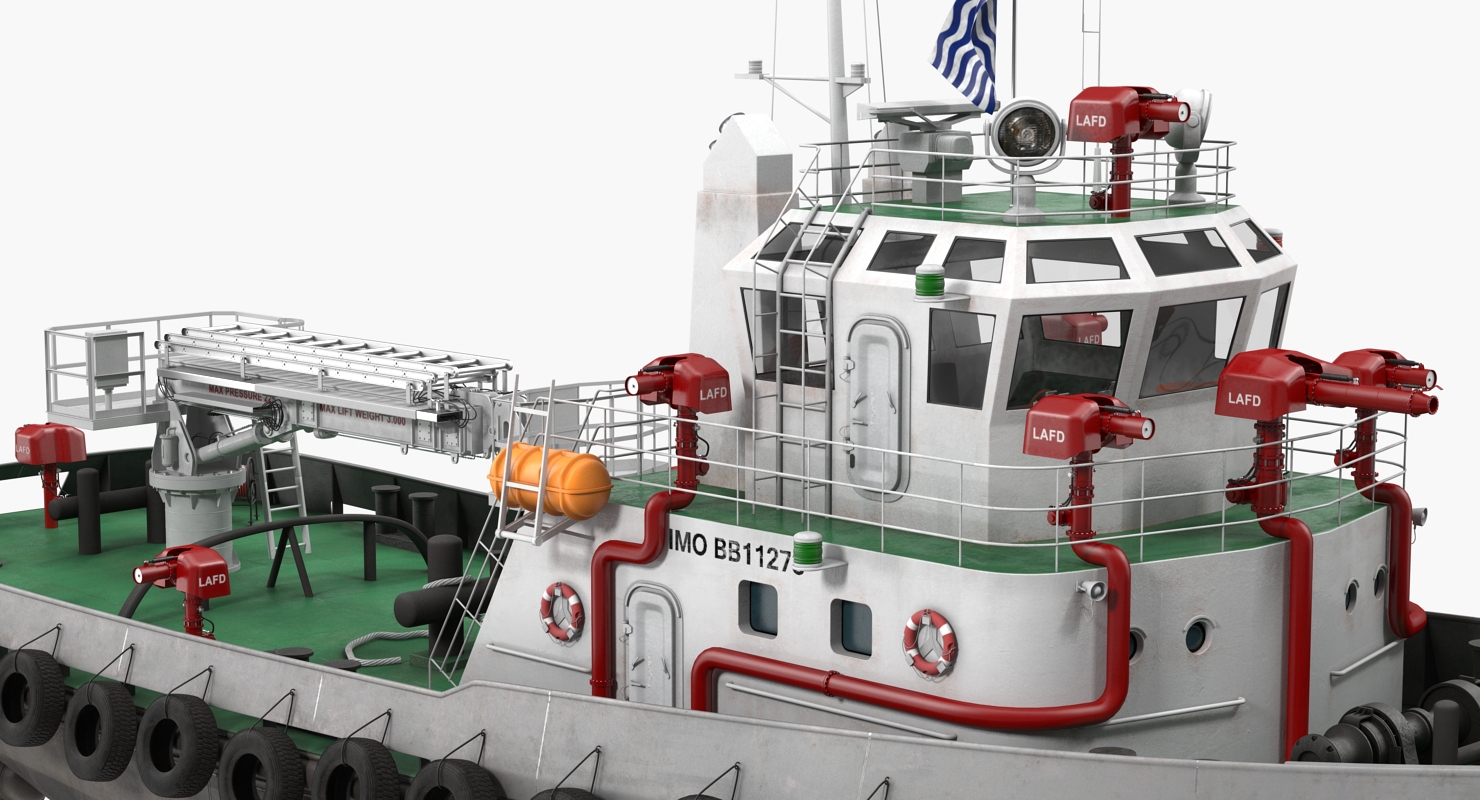 Fire Boat Generic Rigged 3D model