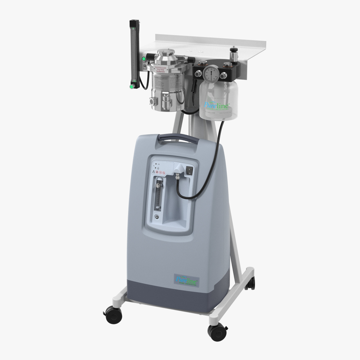 Oxygen Concentrator with E Tank Back Up 3D Model