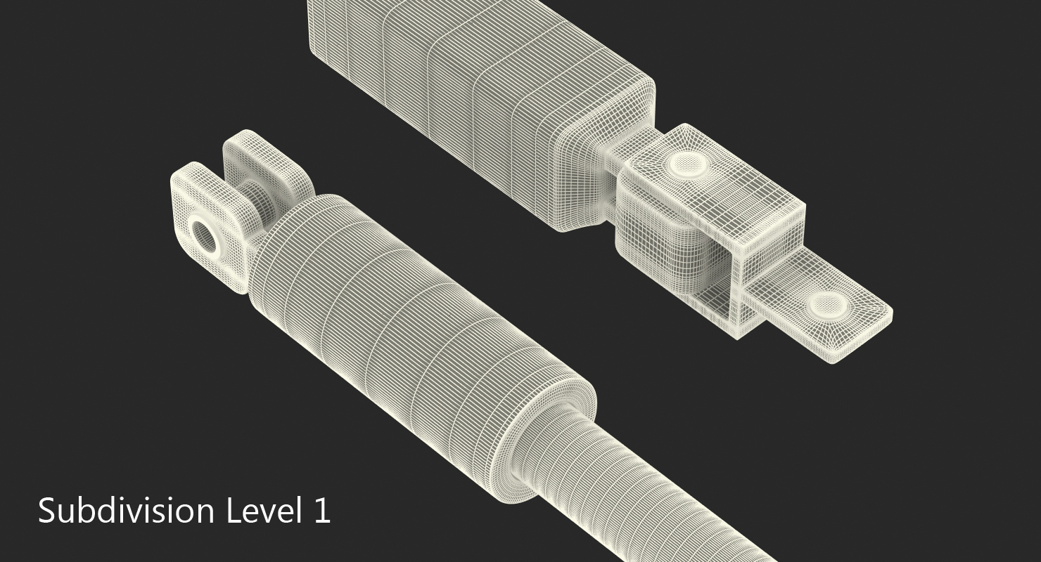 3D model Sci Fi Painted Hydraulic Cylinder 3