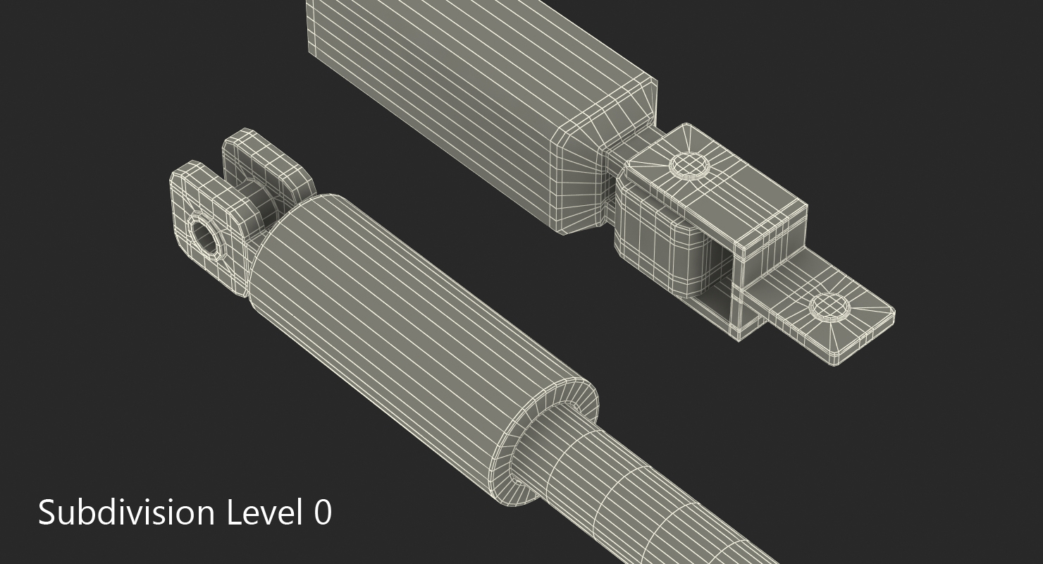 3D model Sci Fi Painted Hydraulic Cylinder 3