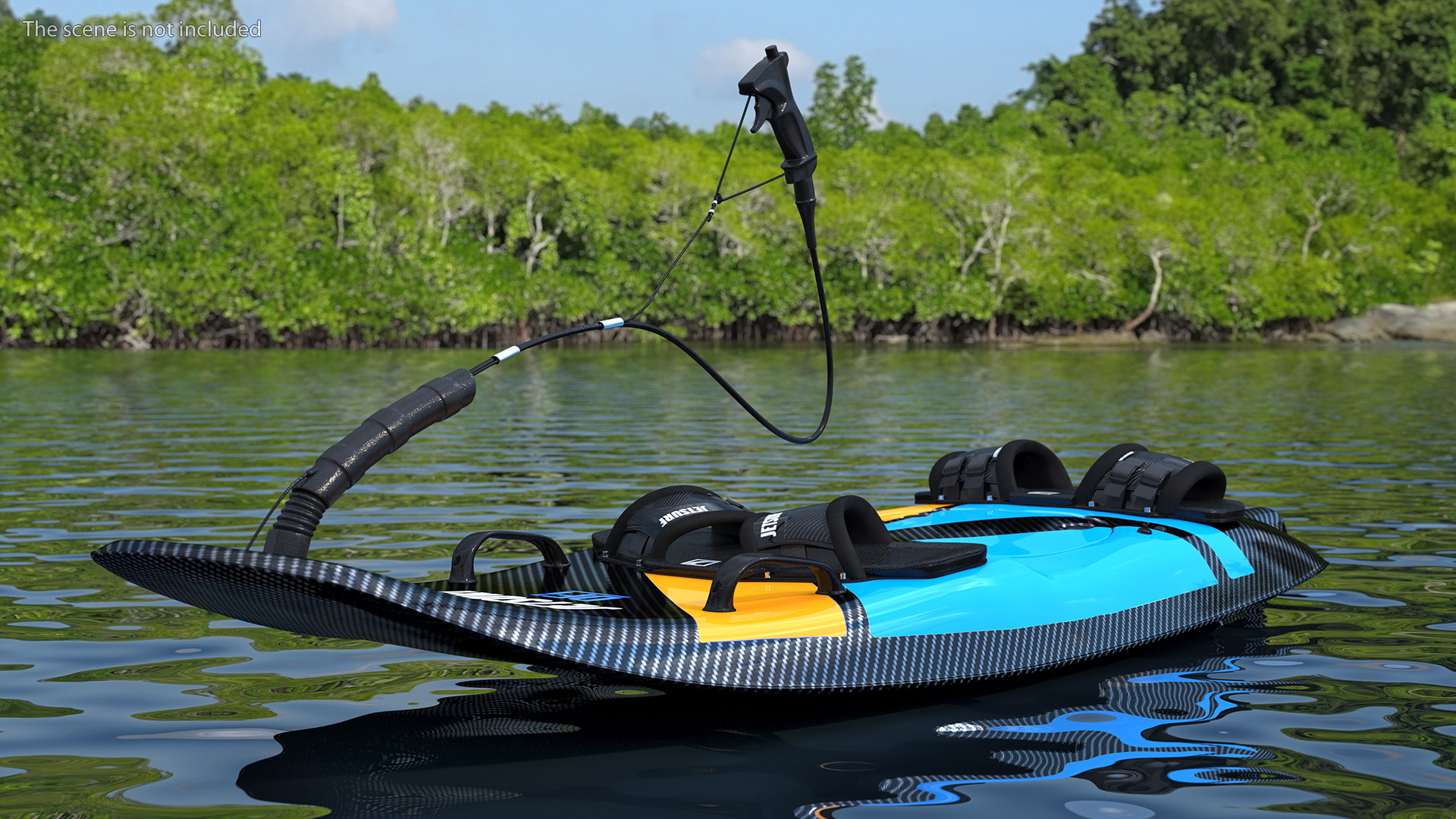 3D Motorised Carbon Fiber Surfboard Jet Surf Blue