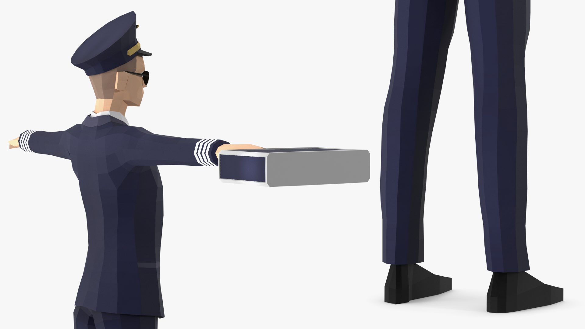 3D model Pilot Low Poly Rigged for Cinema 4D