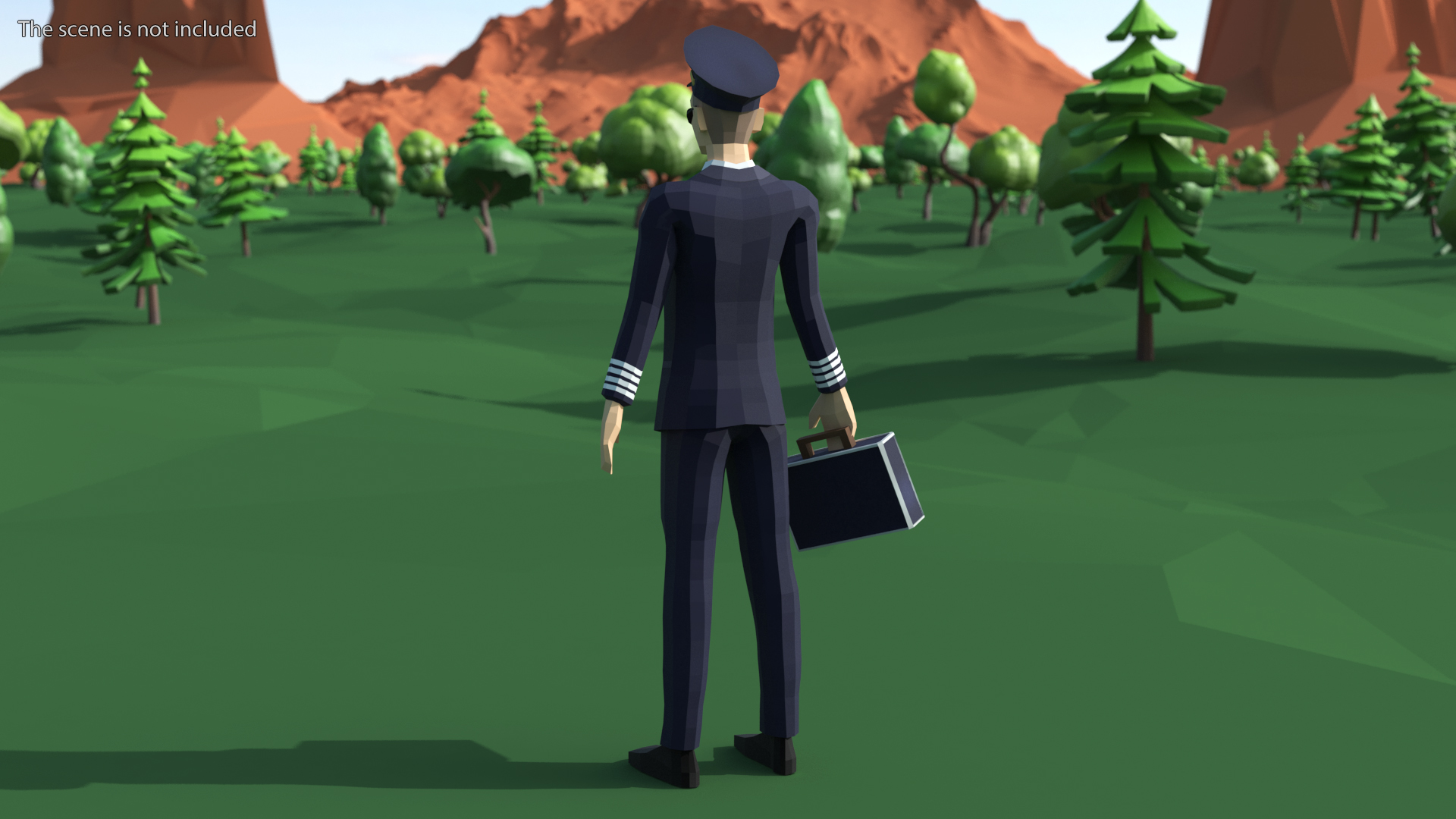3D model Pilot Low Poly Rigged for Cinema 4D