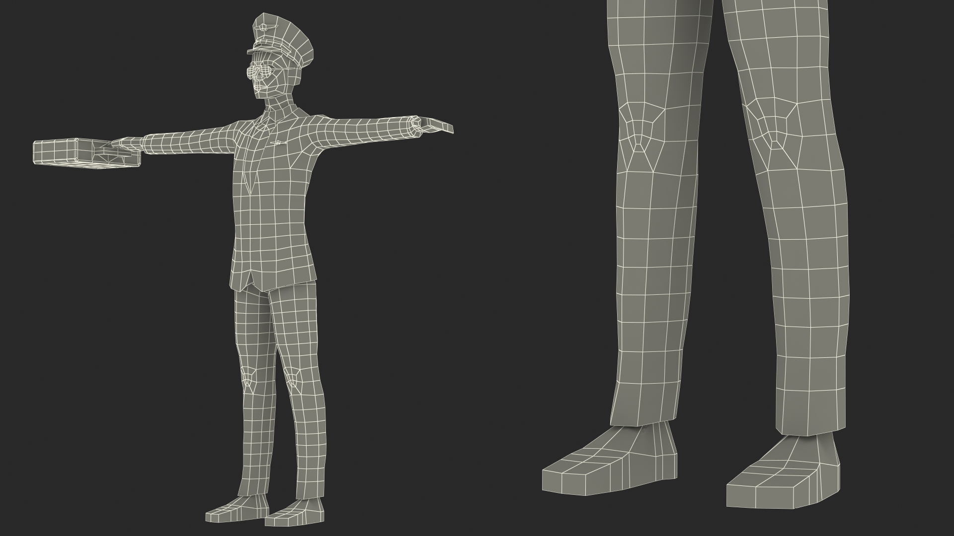 3D model Pilot Low Poly Rigged for Cinema 4D