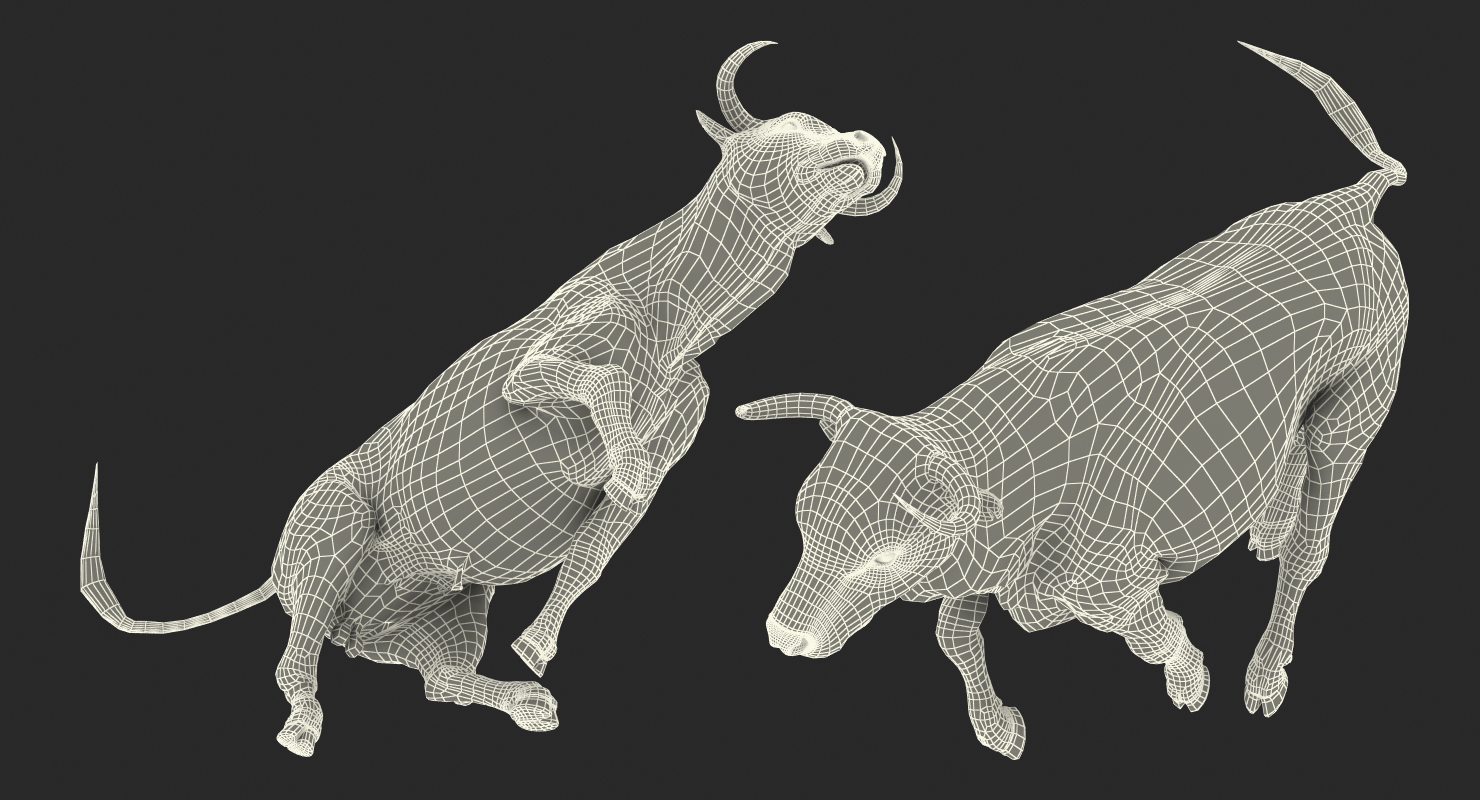 Bull Running Pose 3D