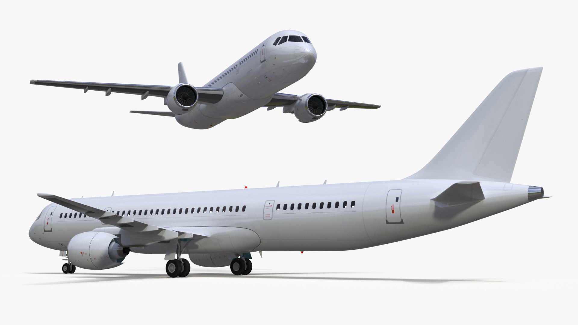 3D Single Aisle Airliner Rigged model