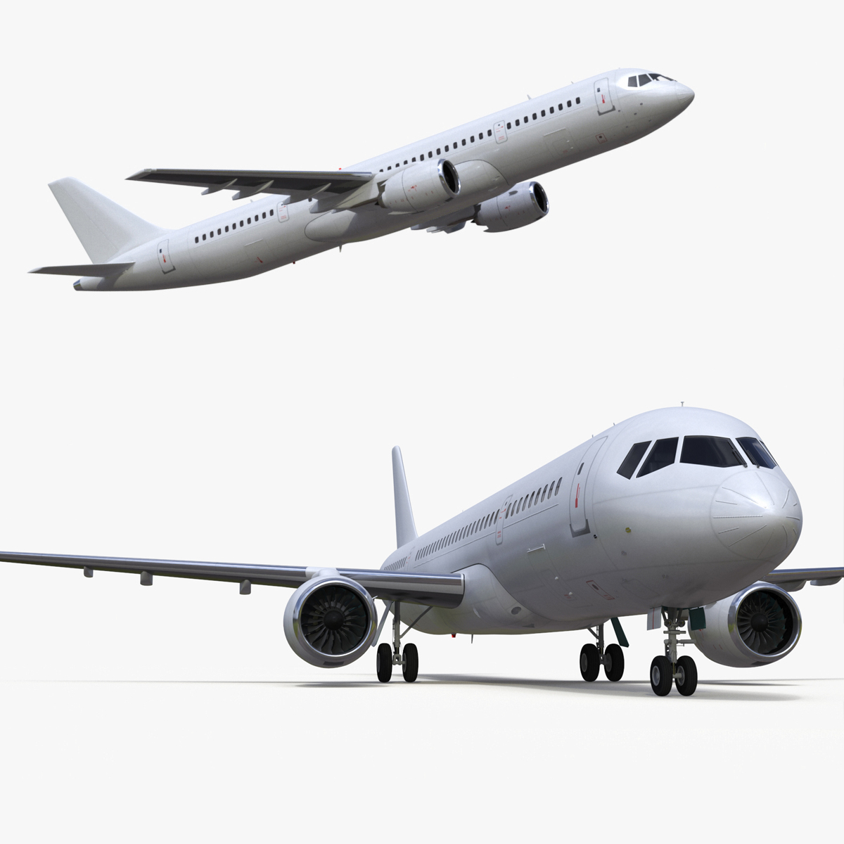 3D Single Aisle Airliner Rigged model