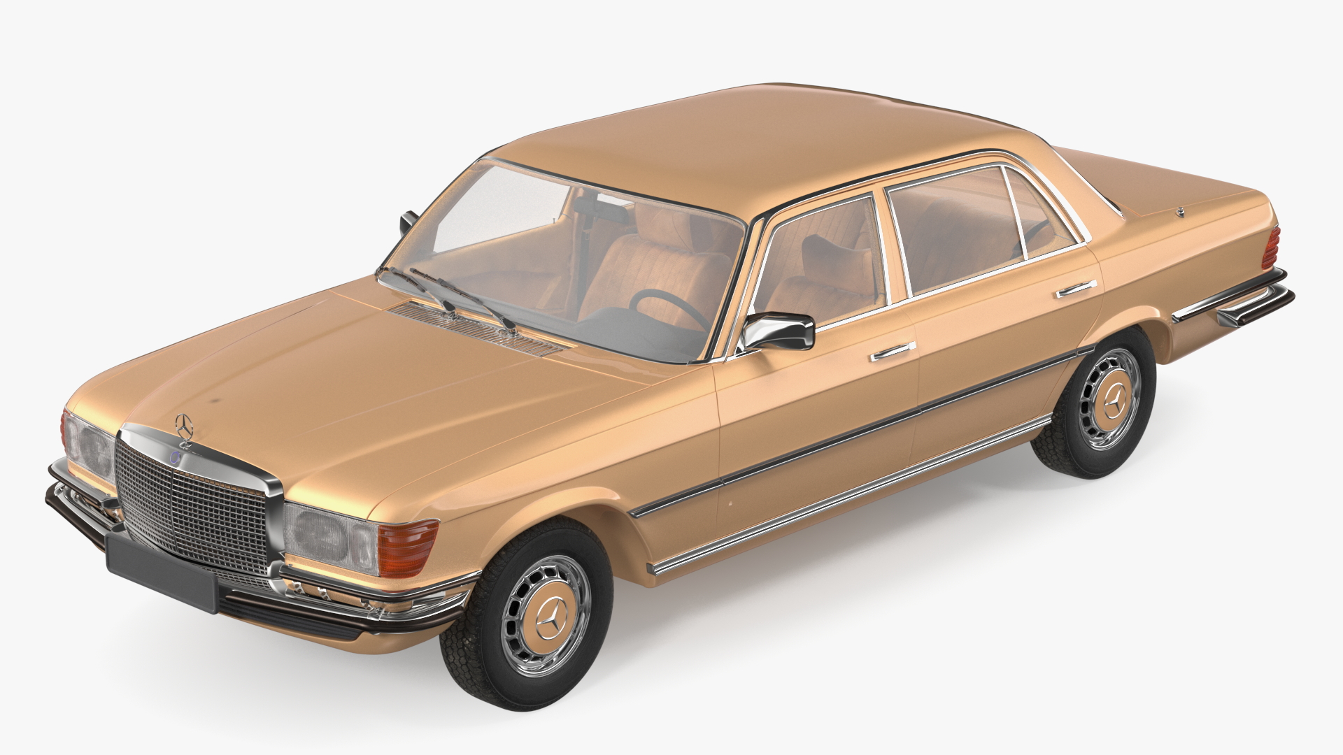 Mercedes Benz 350 SE Yellow 3D